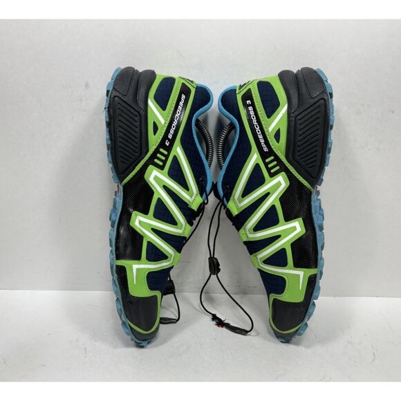 Salomon Speedcross 3 Trail Running Shoes Green Blue Men’s Size 10 328082 - Picture 5 of 8